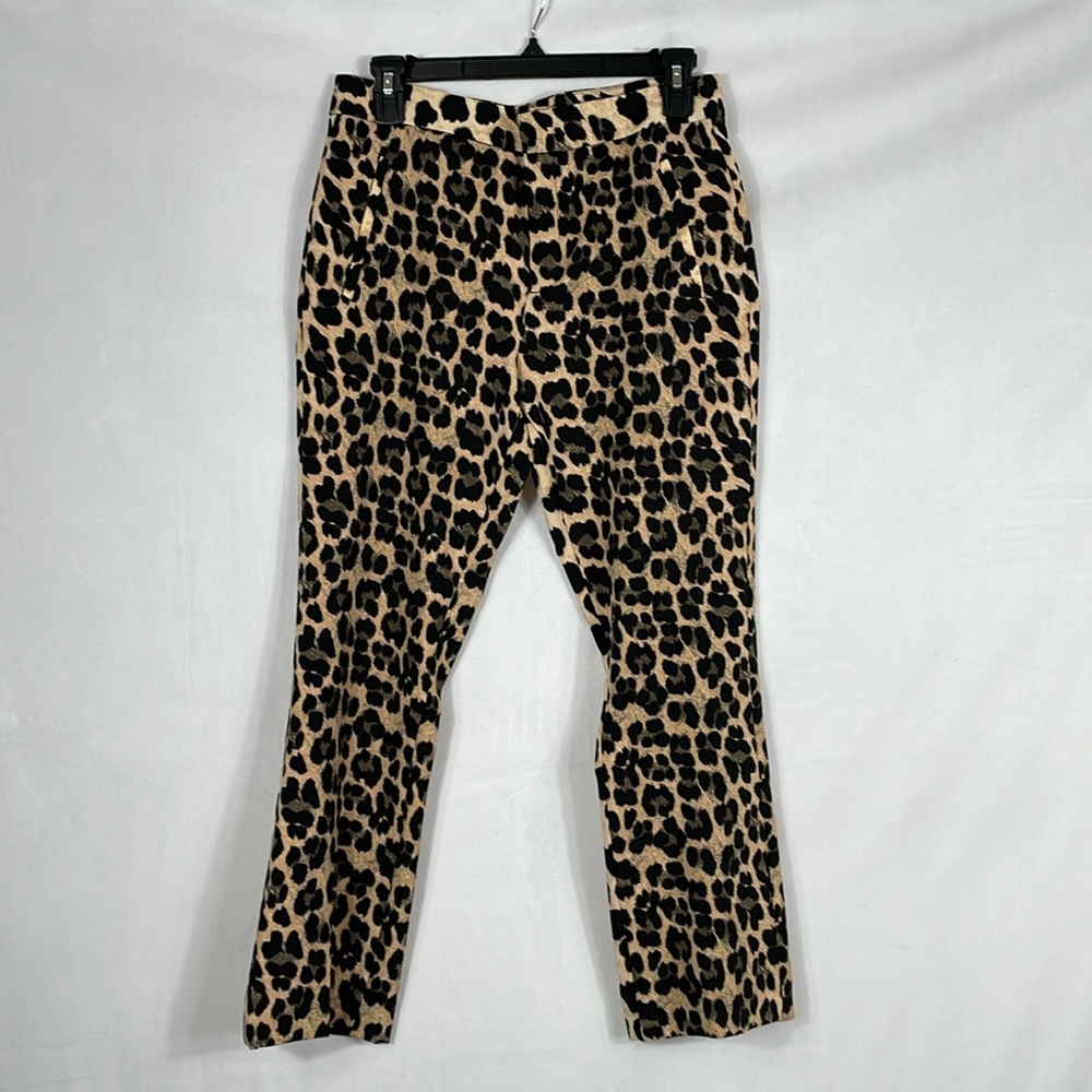 Zara Leopard Print Pants Size S Animal Print